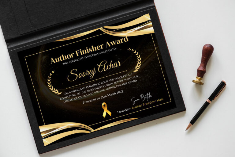 mockup author finisher award
